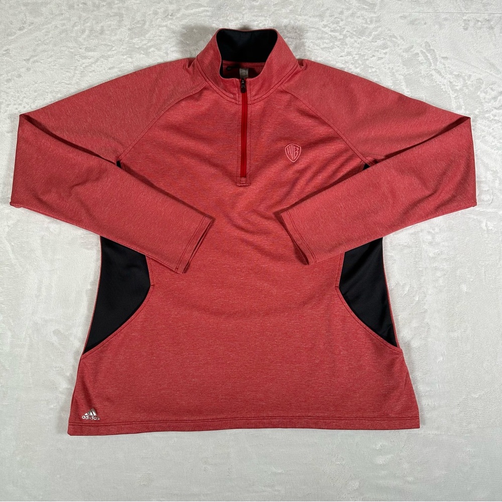 Adidas WB Warner Bros. Sweater Women Size L 1/4 Zip Long Sleeve Embroidered RARE